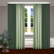 Классические шторы Bryson цвет: зеленый, фисташковый (145х270 см - 2 шт)