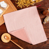 Кухонное полотенце Полоса цвет: розовый (35х35 см)