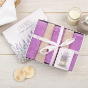 Набор из 5 полотенец Lavender цвет: сиреневый, бежевый (30х30 см - 5 шт)