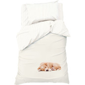 Детское постельное белье Cute dog цвет: бежевый (1.5 сп)