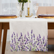 Дорожка на стол Sandi цвет: белый, сиреневый (40х146 см)