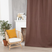 Классические шторы Изольда цвет: коричневый (150х270 см - 1 шт)