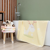 Детское полотенце Олененок цвет: желтый (95х100 см)