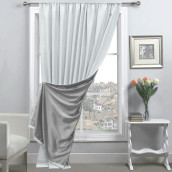Классические шторы Neo цвет: серый (200х270 см - 1 шт)