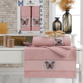 Набор из 2 полотенец Kontes цвет: розовый (50х90 см, 70х140 см)