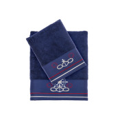 Набор из 2 полотенец Navy цвет: темно-синий (50х100 см, 75х150 см)
