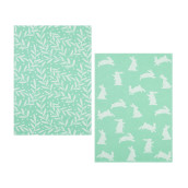 Кухонное полотенце Hares-leaves цвет: зеленый (40х60 см - 2 шт)