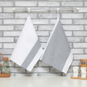 Кухонное полотенце Lines цвет: серый (40х60 см - 2 шт)