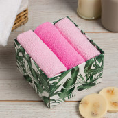 Набор из 3 полотенец Тропики цвет: розовый (30х30 см - 3 шт)