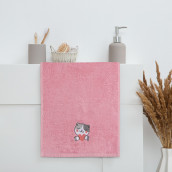 Полотенце Котик цвет: розовый (30х60 см)