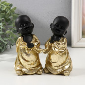 Сувенир Маленький Будда в золотом. Радость (6х6х13 см)
