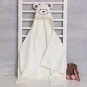 Детское полотенце Мишка цвет: белый (67х120 см)