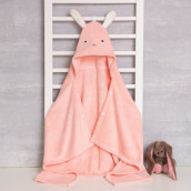Детское полотенце Кролик цвет: розовый (67х120 см)