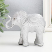 Сувенир Серебристый слон, узор (12х5х10 см)