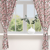 Классические шторы Попугай цвет: розовый (149х180 см - 2 шт)