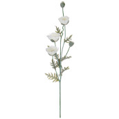 Цветок искусственный Мак белый (110 см)