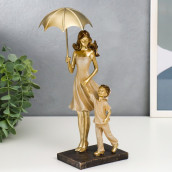 Сувенир Мама с сыном на прогулке под зонтом (8х11х28 см)
