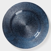 Тарелка Карамель. Синее серебро (27х27х2 см)