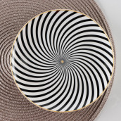 Тарелка Спираль цвет: черный (21х21х3 см)