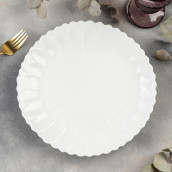 Тарелка Цветок цвет: белый (25х25х2 см)