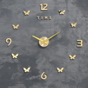 Часы Бабочки цвет: золотой (75х55 см)
