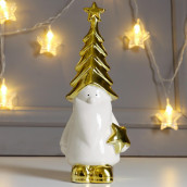 Сувенир Дедушка Мороз в колпаке-ёлочке, со звёздочкой (24х10х8 см)