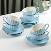 Чайный набор Вивьен цвет: голубой (200 мл - 6 шт)