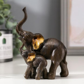 Сувенир Слон африканский со слонёнком (13х10х5 см)