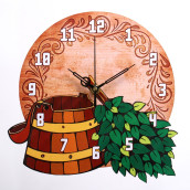 Часы Ведро и веник (17х15х3 см)