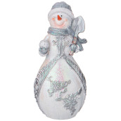 Фигурка Снеговик с шаром и лопатой (21х9 см)