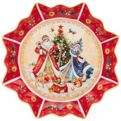 Блюдо Дед Мороз и Снегурочка (26 см)