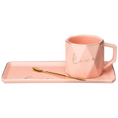Чайная пара Break time цвет: розовый (260 мл)
