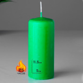 Свеча Цилиндр цвет: зеленый (11,5х5х5 см)