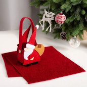 Полотенце Дед Мороз цвет: бордовый (30х60 см)