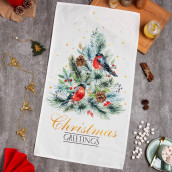 Кухонное полотенце Christmas bells цвет: бежевый (40х73 см)