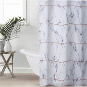 Шторы для ванной Мрамор цвет: белый (180х180 см)