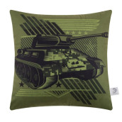 Декоративная подушка Танк цвет: зеленый (40х40)