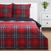 Постельное белье Scottish holidays цвет: красный, серый