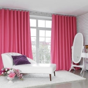 Классические шторы Lorna цвет: розовый (145х265 см - 1 шт)