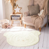 Декоративный коврик Тедди цвет: сливочный (130х100 см)