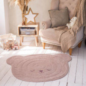 Декоративный коврик Тедди цвет: светло-розовый (130х100 см)