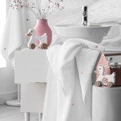 Детское полотенце Пикси цвет: белый, розовый (70х140 см)