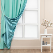 Классические шторы Neo цвет: ментол, бирюзовый (200х270 см - 1 шт)