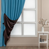 Классические шторы Neo цвет: бирюзовый, венге (200х270 см - 1 шт)