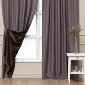 Классические шторы Milan цвет: коричневый (150х270 см - 2 шт)