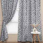 Классические шторы Marlena цвет: серый, голубой (150х270 см - 2 шт)