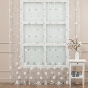 Классические шторы Joan цвет: белый, серебряный (300х270 см - 1 шт)