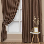 Классические шторы Aberdin цвет: коричневый (150х270 см - 2 шт)