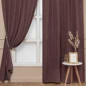 Классические шторы Grinda цвет: коричневый (150х270 см - 2 шт)