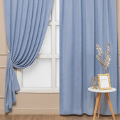 Классические шторы Melissa цвет: синий (150х270 см - 2 шт)
